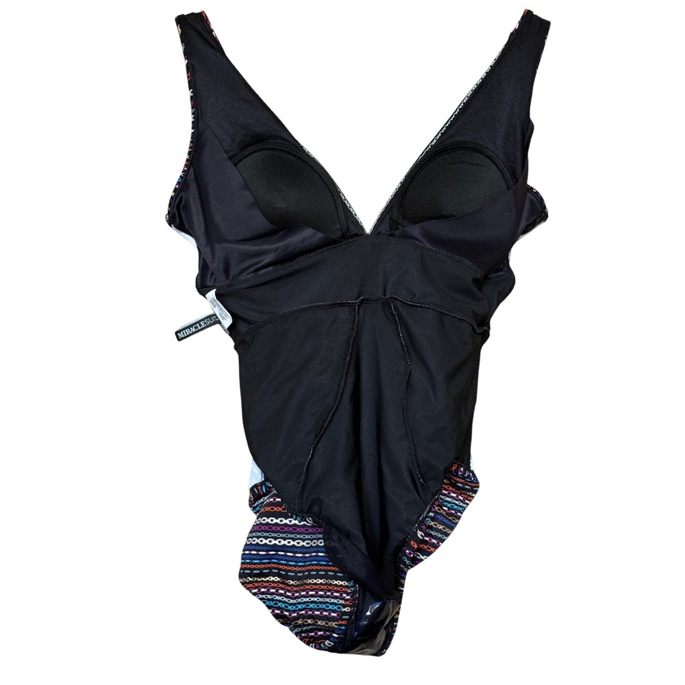 Miraclesuit Odyssey One Piece Swimsuit Multicolor Chain Print Size 10 NWOT - Picture 13 of 14